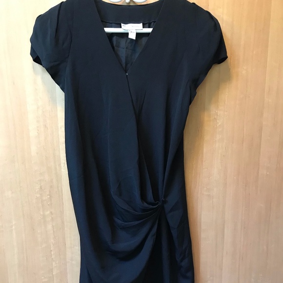 VINTAGE BLACK SILK DRESS - Picture 1 of 9